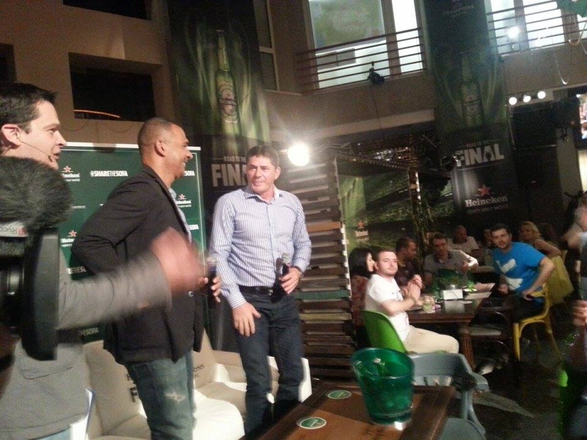 (P) GALERIE FOTO Heineken l-a adus pe Gullit la Bucureşti! Superstarul a văzut finala Ligii alături de Iovan, Dan Petrescu şi de fanii români