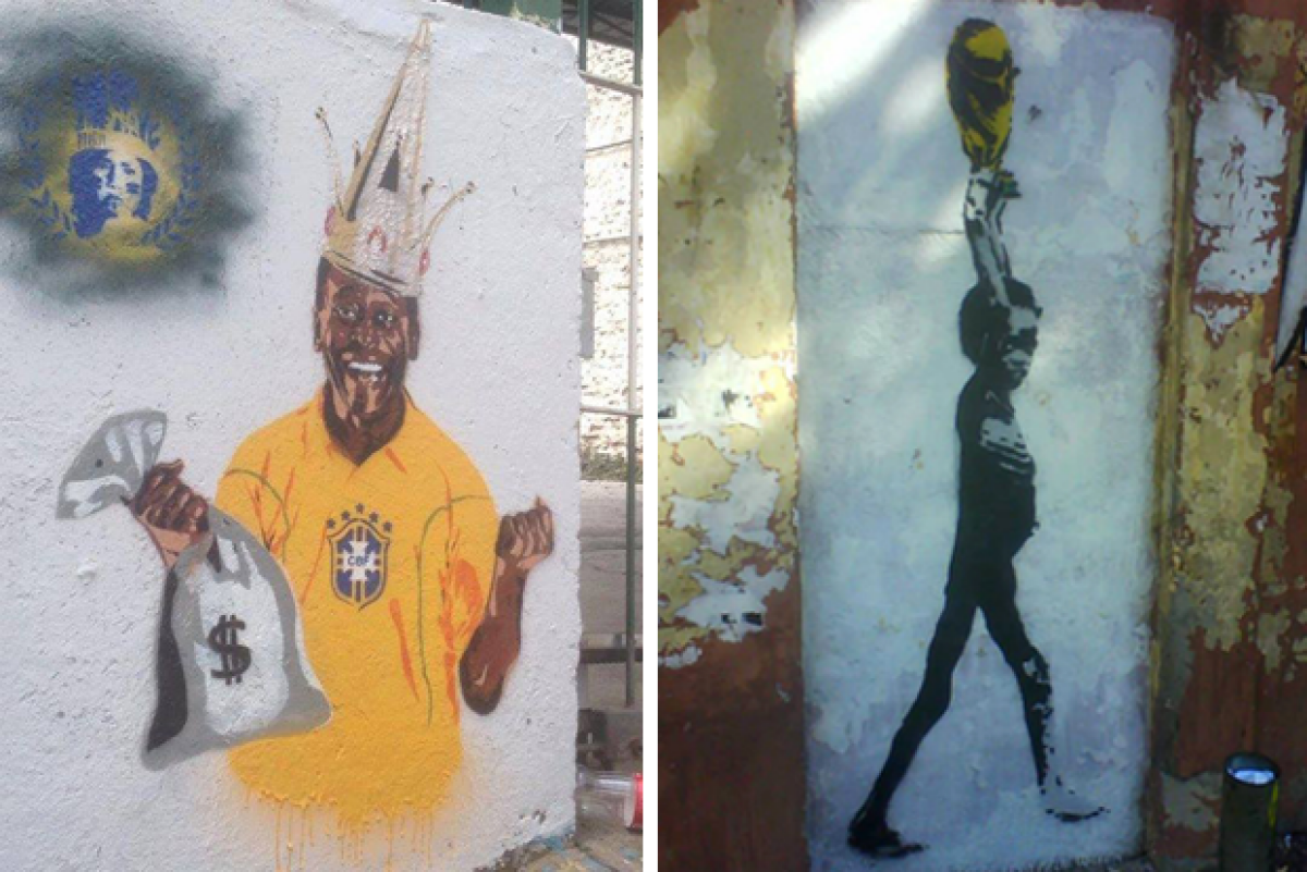 FOTO Brazilienii îşi exprimă revolta şi prin creativitate » Top 14 cele mai puternice graffiti-uri anti-FIFA