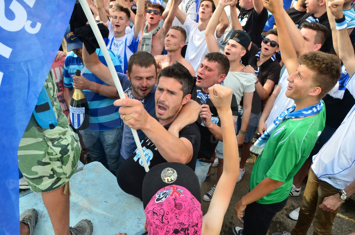 FOTO Nebunie în Bănie! CSU a terminat sezonul pe primul loc şi a sărbătorit cu şampanie şi confetti