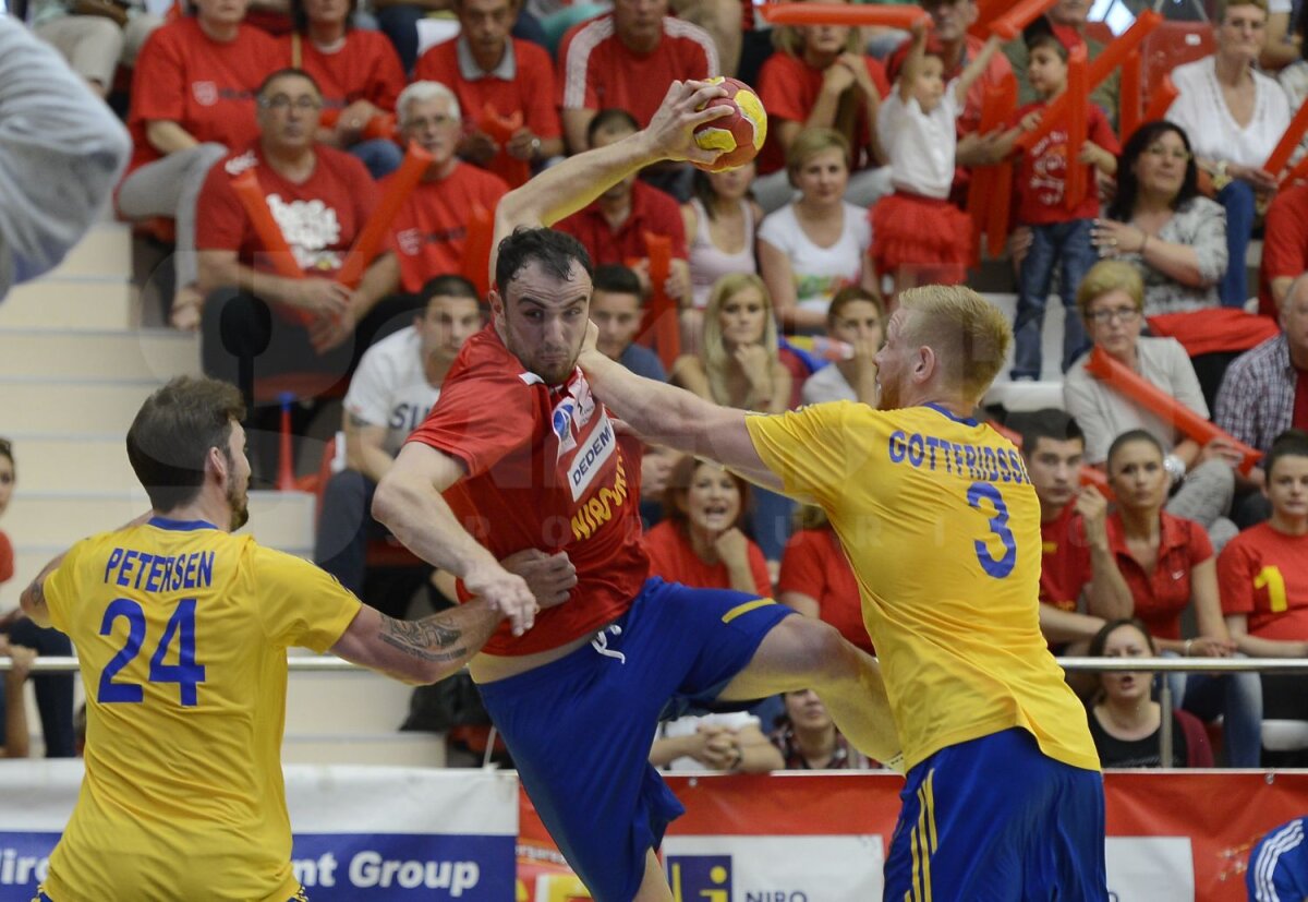 FOTO Am murit cu ei de gît! » România s-a luptat de la egal la egal cu Suedia, dar a cedat pe final la un singur gol: 24-25