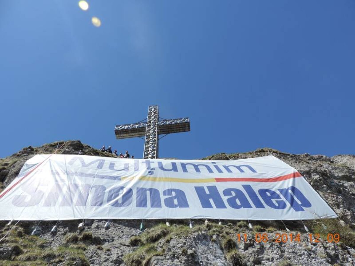 Mesaj de felicitare inedit pentru Simona Halep pe vîrful Caraiman!