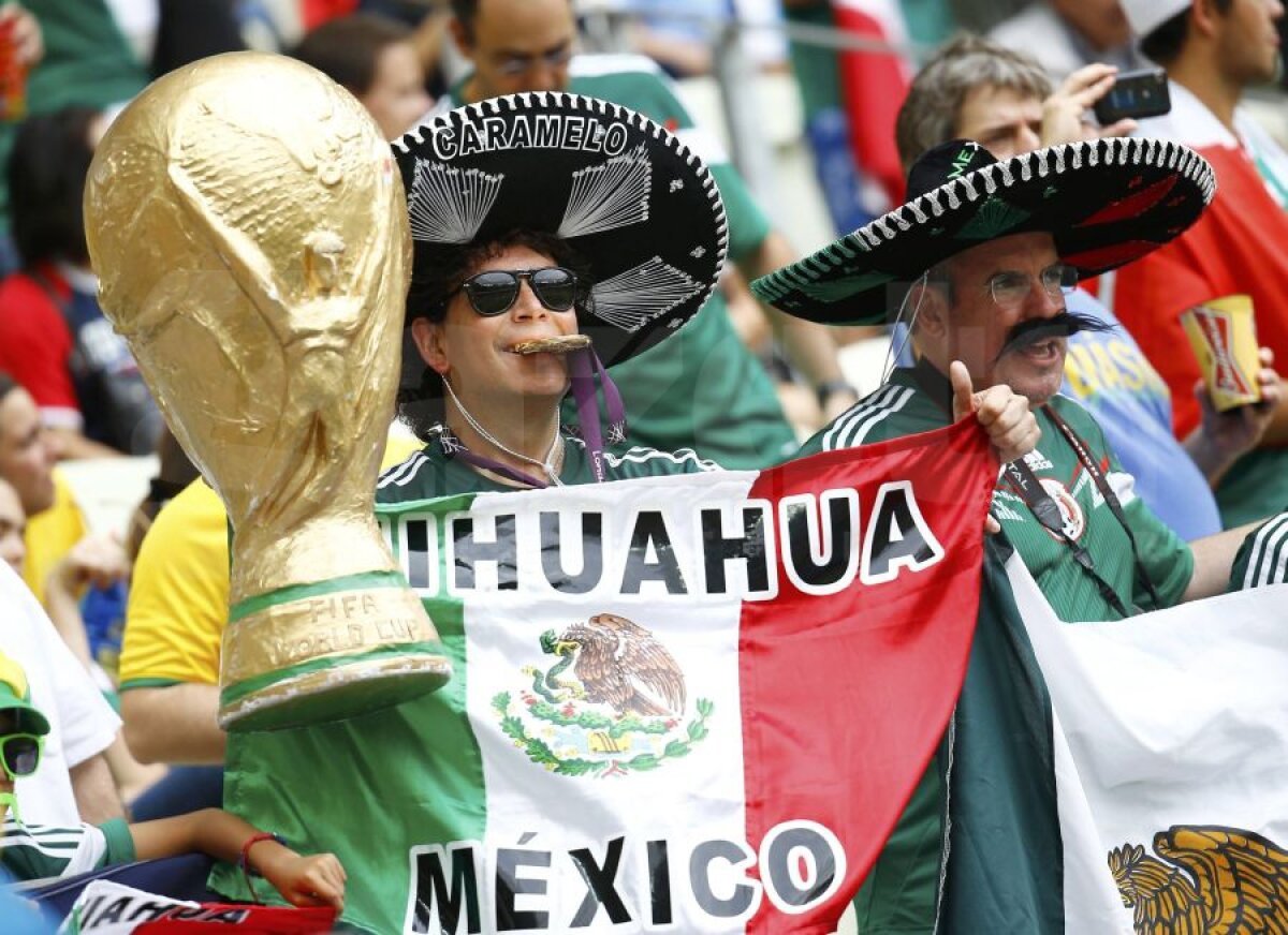 GALERIE FOTO Show în tribune » Brazilienii şi mexicanii, candidaţi la cei mai tari suporteri de la Mondial