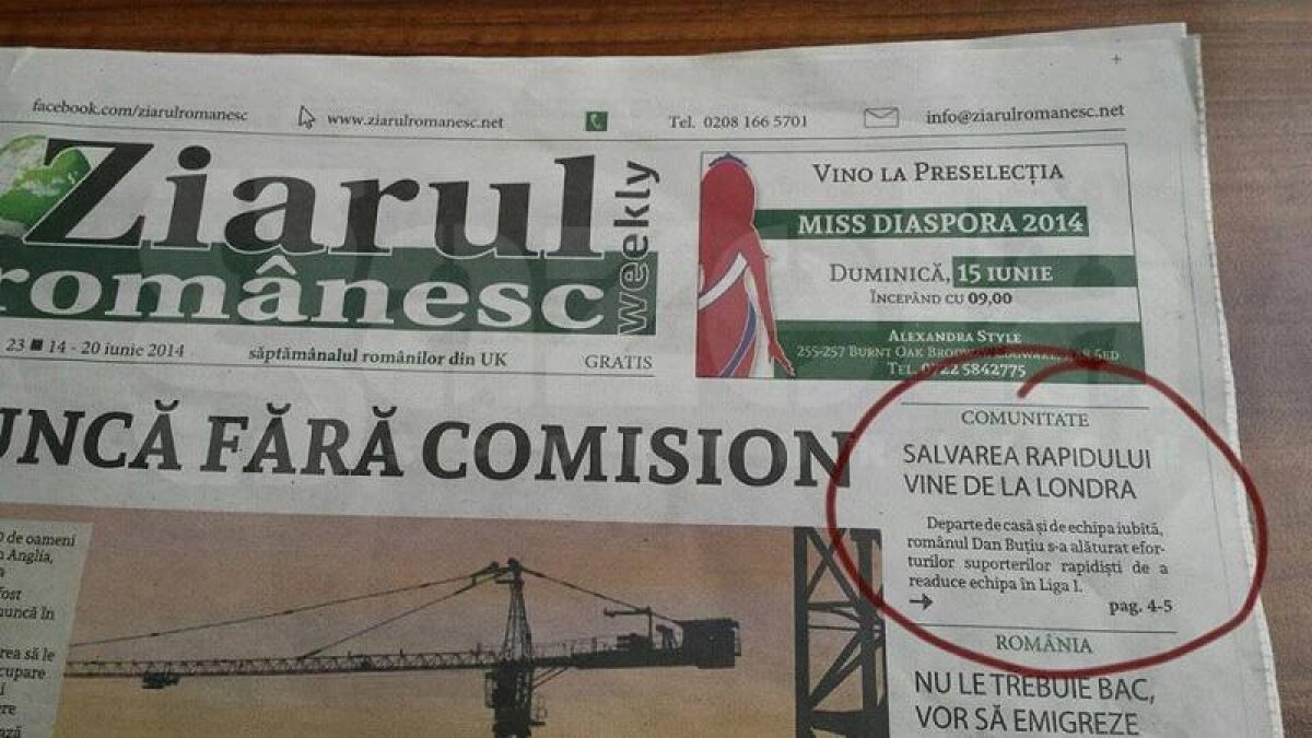 FOTO Campanie a unui rapidist care locuieşte în Londra pentru ajutarea clubului