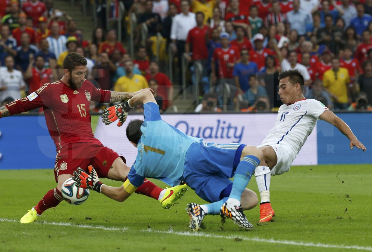 VIDEO şi FOTO Spania - Chile 0-2 » Campioana Mondială en-titre pleacă acasă, atingînd o premieră istorică