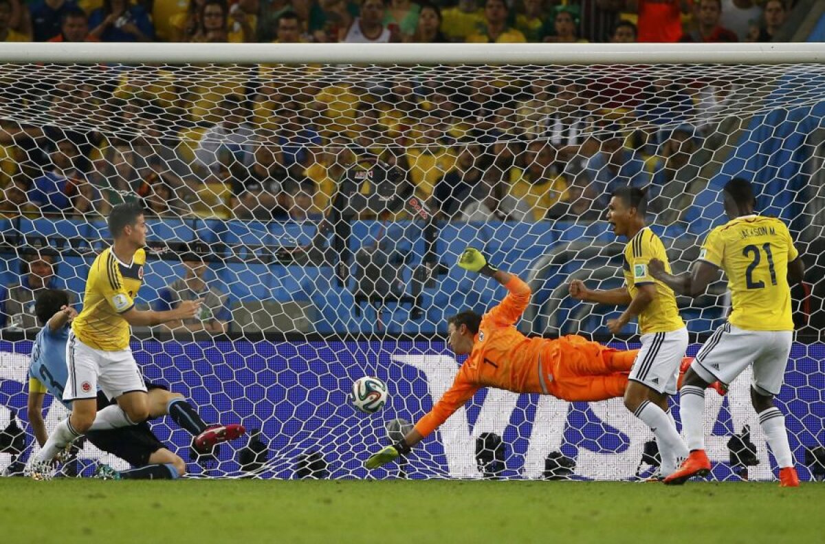 FOTO şi VIDEO "Jesse James" Rodriguez, de neoprit » Cu starul lui Monaco în mare formă, Columbia a trecut de Uruguay, 2-0, şi merge în "sferturi"