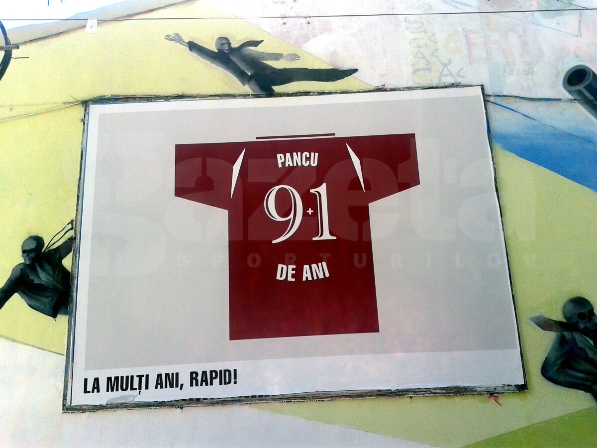 GALERIE FOTO Omagiu pentru cei 91 de ani de Rapid! » O agenţie de publicitate a sărbătorit într-un mod inedit clubul din Giuleşti