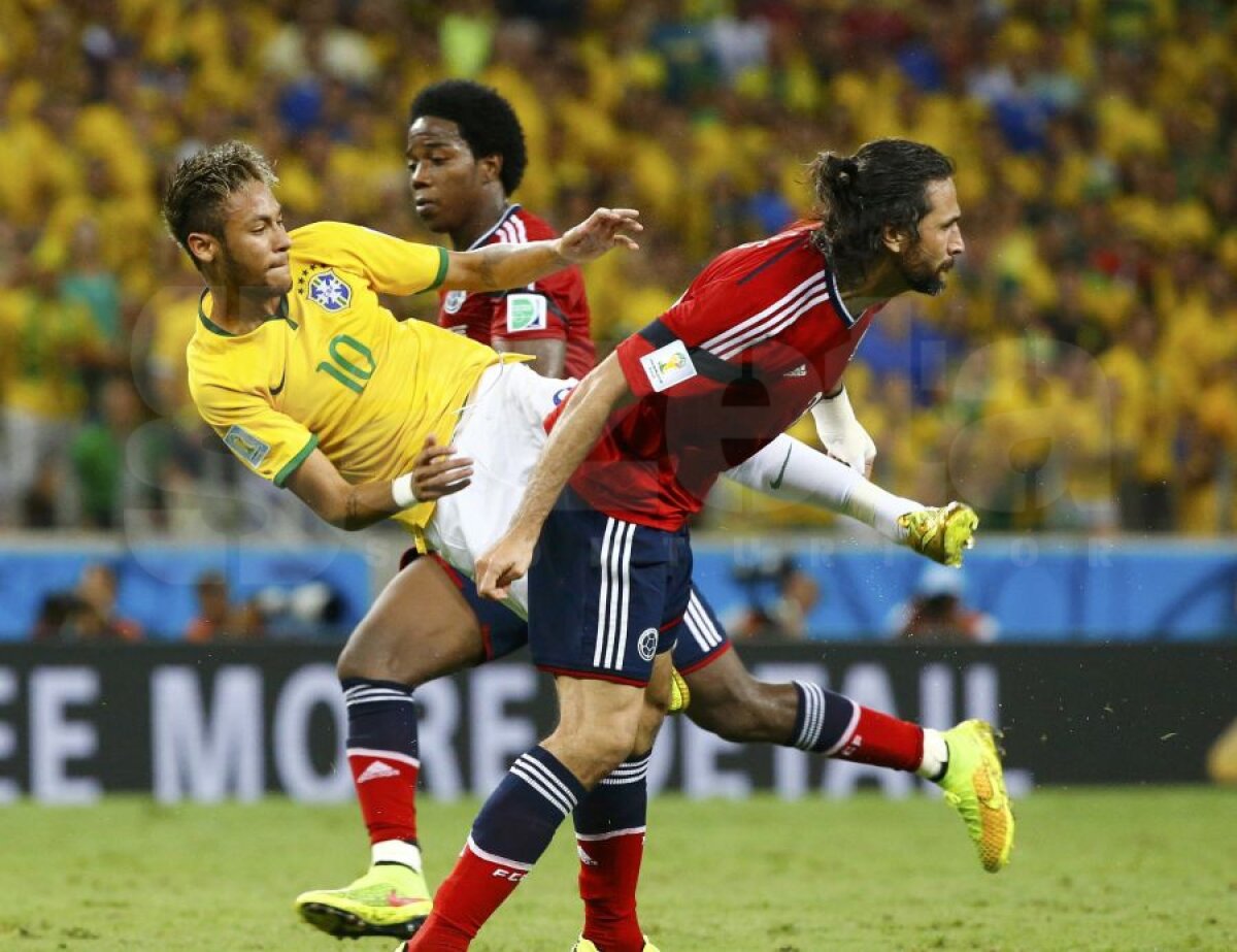 VIDEO şi FOTO Fundaşii centrali aduc fericirea » Brazilia - Columbia 2-1 şi gazdele Mondialului vor juca semifinala cu Germania