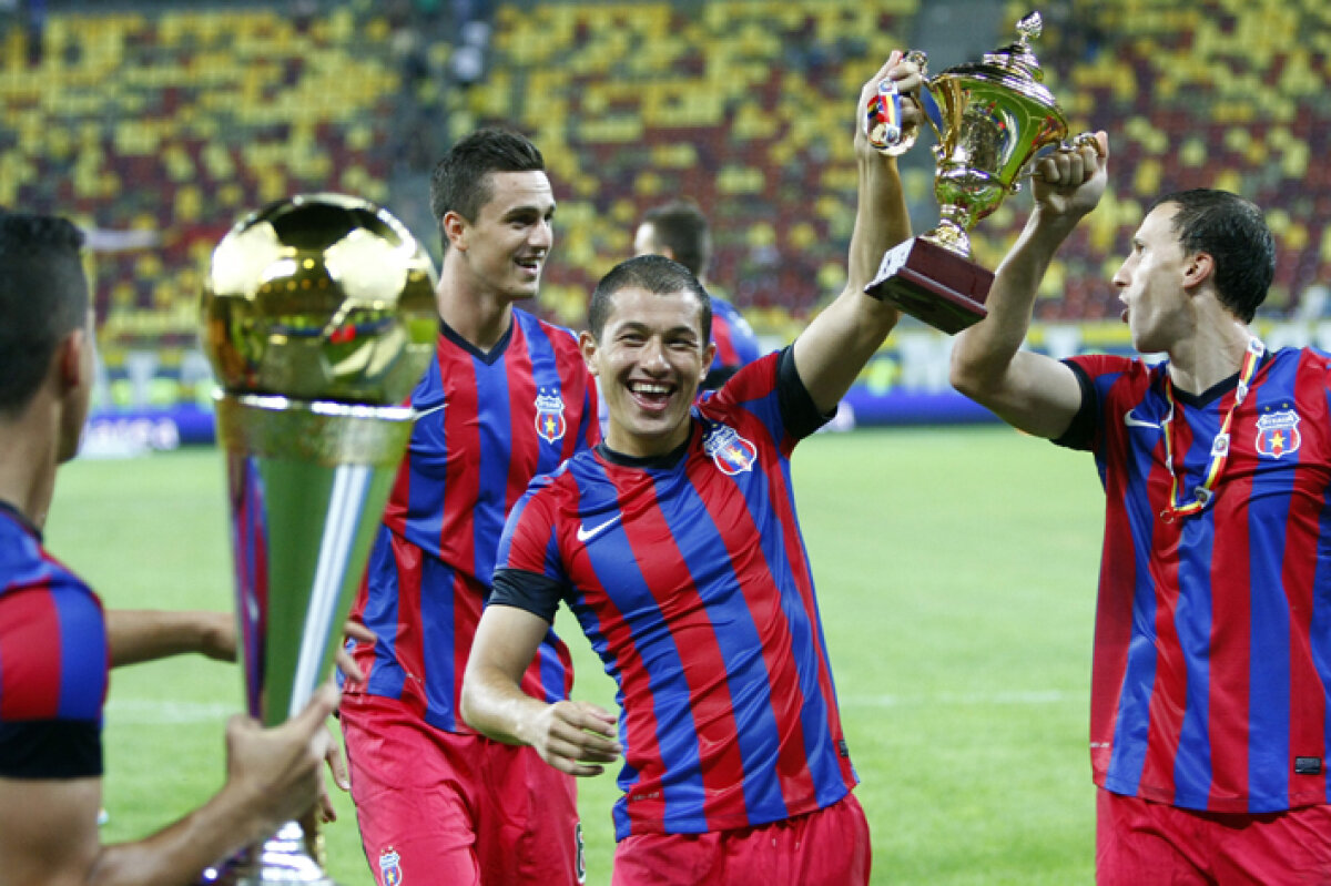 FOTO "Supercupa Campionilor" » Steaua şi Astra se bat vineri pentru un trofeu cu totul nou, inspirat din UCL