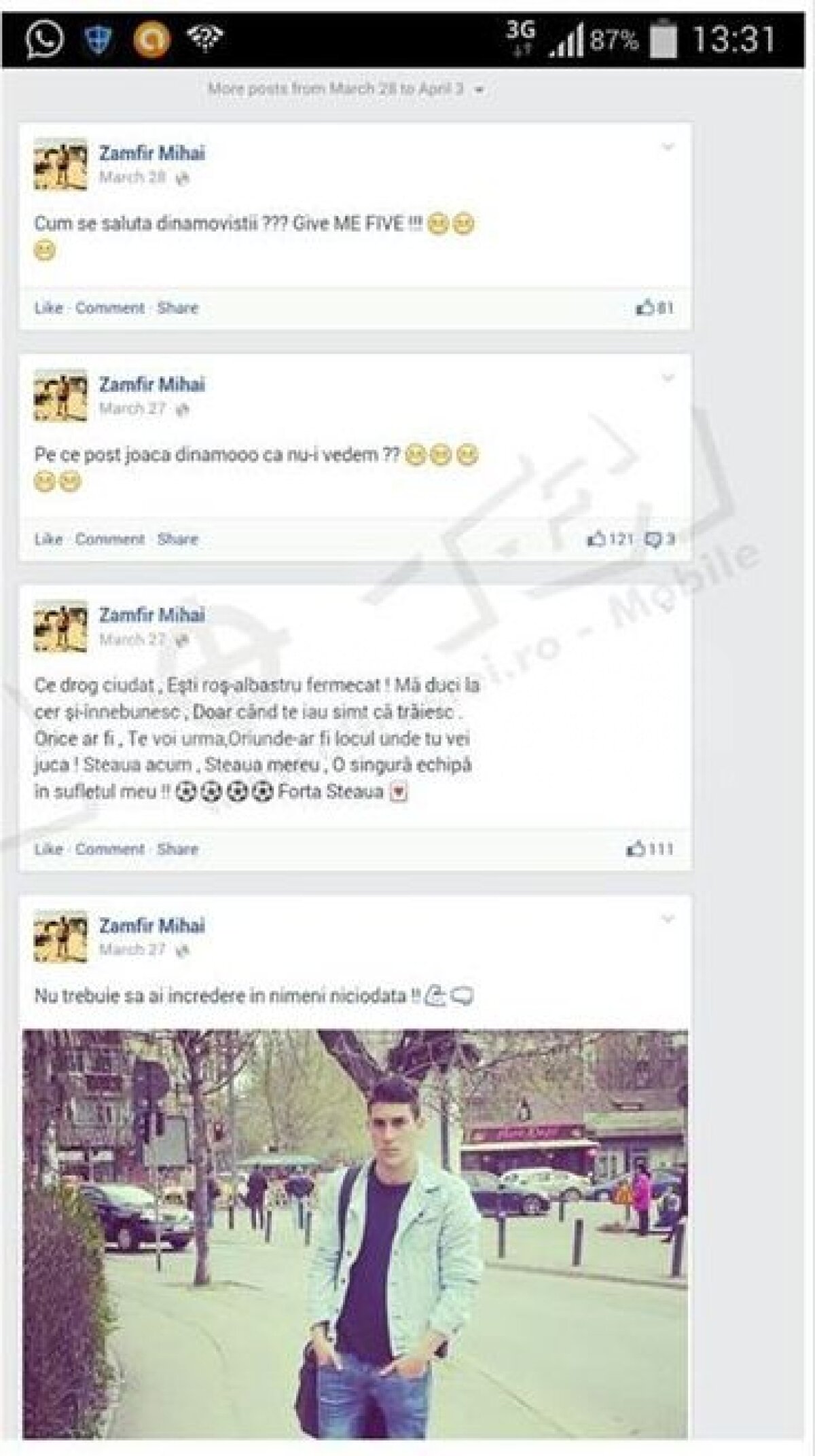 "Cîinii" au mai transferat un stelist » Pagina favorită a noii achiziţii e "Urăsc Dinamo" :S