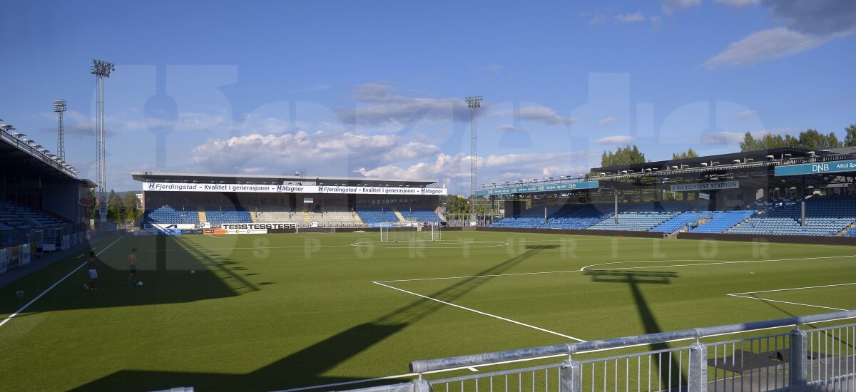 FOTO Bombă cu ceas! Gazonul artificial al lui Stromsgodset s-ar transforma în patinoar dacă ar ploua » Cum va fi vremea la Drammen