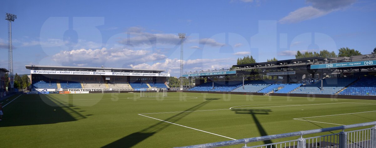 FOTO Bombă cu ceas! Gazonul artificial al lui Stromsgodset s-ar transforma în patinoar dacă ar ploua » Cum va fi vremea la Drammen