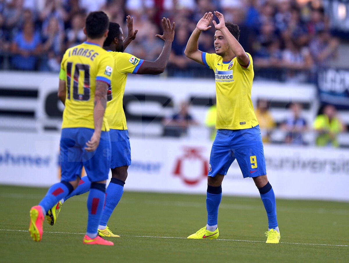 FOTO Gabi Iancu, din nou decisiv pentru Steaua în Liga Campionilor » Roş-albaştrii au cîştigat turul cu Stromsgodset, 1-0