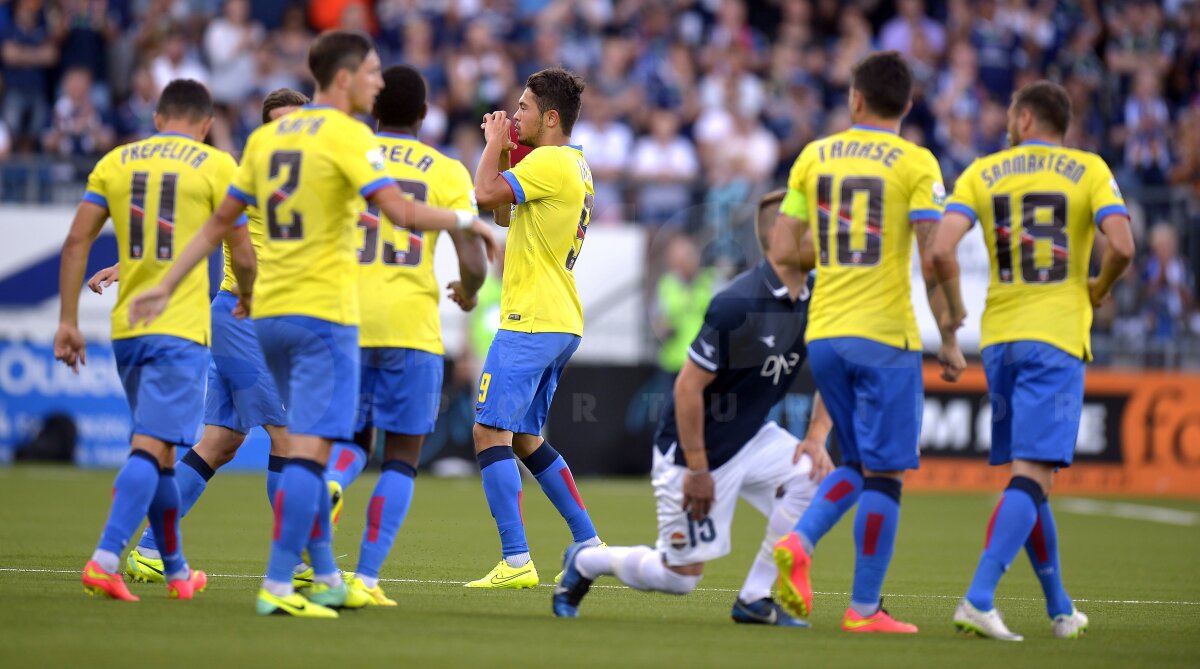 FOTO Gabi Iancu, din nou decisiv pentru Steaua în Liga Campionilor » Roş-albaştrii au cîştigat turul cu Stromsgodset, 1-0