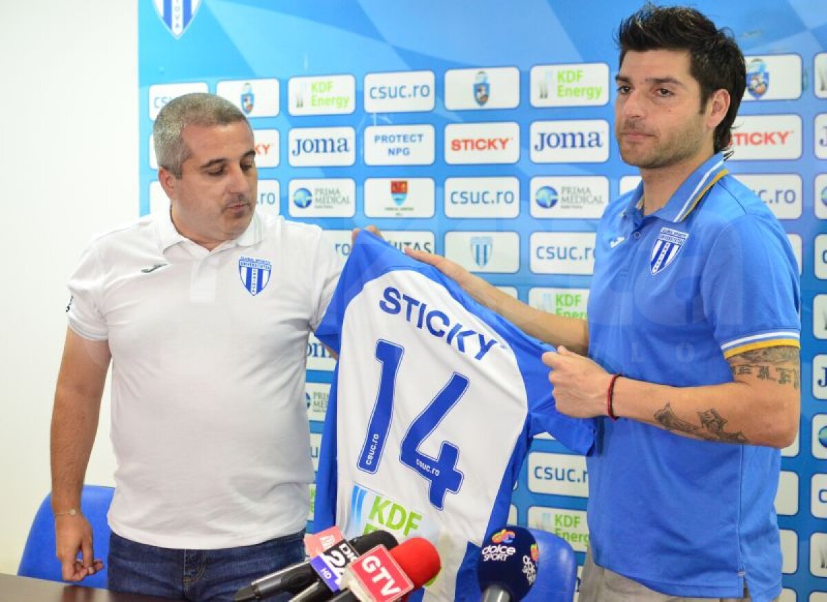 GALERIE FOTO Pablo Brandan, la prezentarea oficială în tricoul lui CS U Craiova: "Îmi pare rău de ce am declarat cînd eram la Steaua"