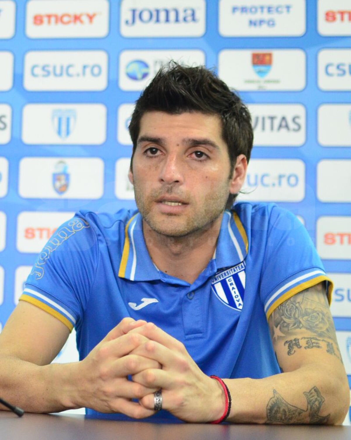 GALERIE FOTO Pablo Brandan, la prezentarea oficială în tricoul lui CS U Craiova: "Îmi pare rău de ce am declarat cînd eram la Steaua"