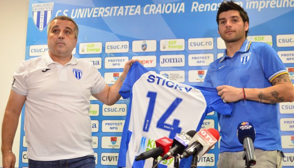 GALERIE FOTO Pablo Brandan, la prezentarea oficială în tricoul lui CS U Craiova: "Îmi pare rău de ce am declarat cînd eram la Steaua"