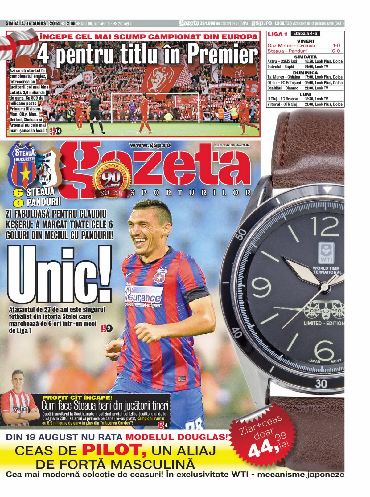 VIDEO şi FOTO Imaginile unei performanţe unice! Cele şase goluri ale lui Keşeru în poarta Pandurilor, cu care fotbalistul Stelei a intrat în istorie