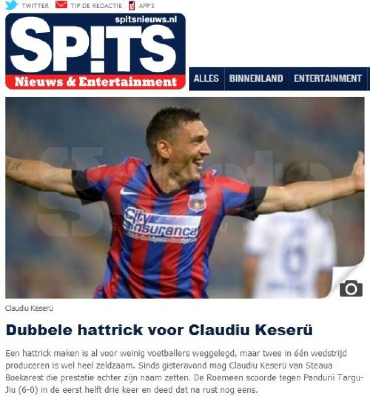 VIDEO Prestaţia lui Keşeru din meciul cu Pandurii a făcut înconjurul Europei » Gazzetta dello Sport: "El marchează mereu!"