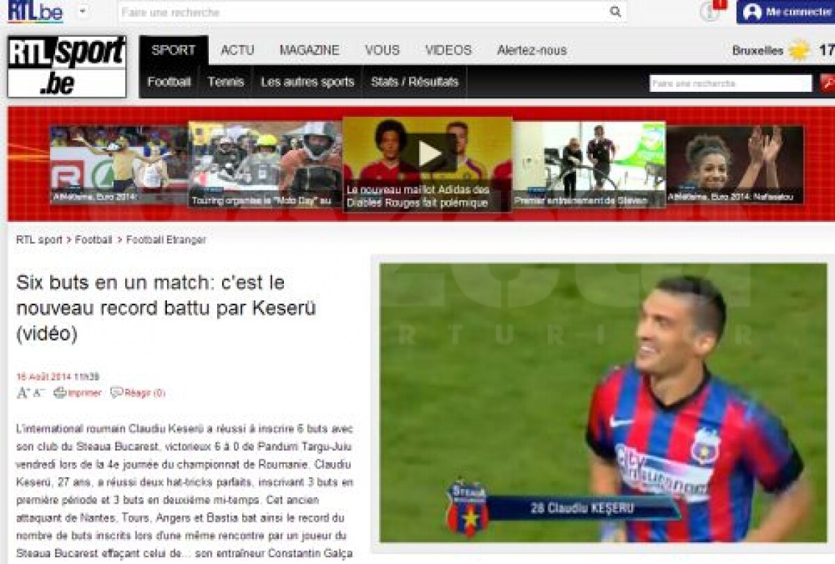 VIDEO Prestaţia lui Keşeru din meciul cu Pandurii a făcut înconjurul Europei » Gazzetta dello Sport: "El marchează mereu!"