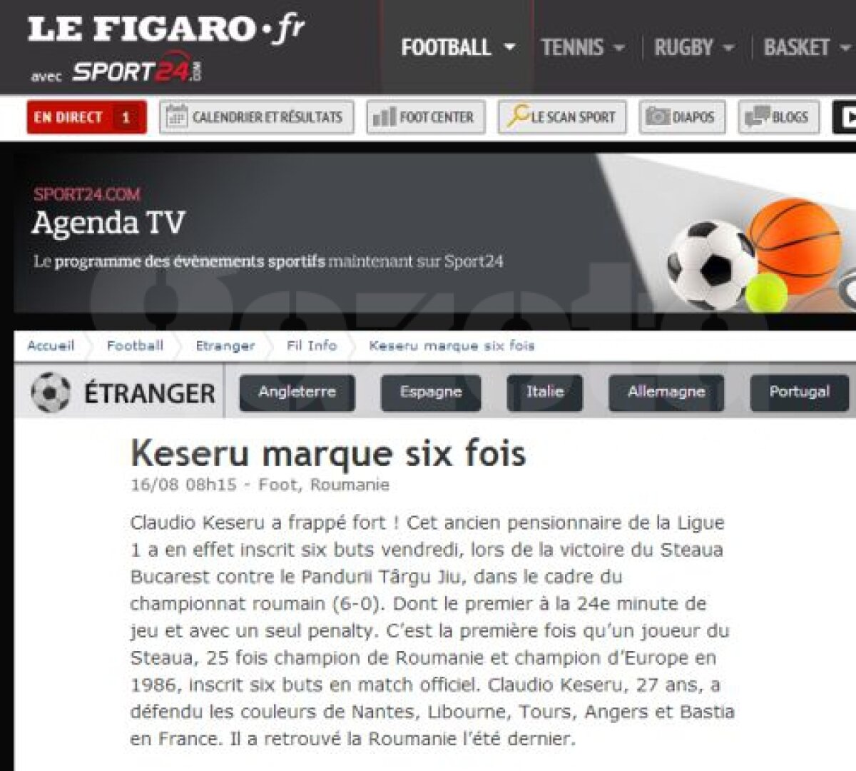 VIDEO Prestaţia lui Keşeru din meciul cu Pandurii a făcut înconjurul Europei » Gazzetta dello Sport: "El marchează mereu!"