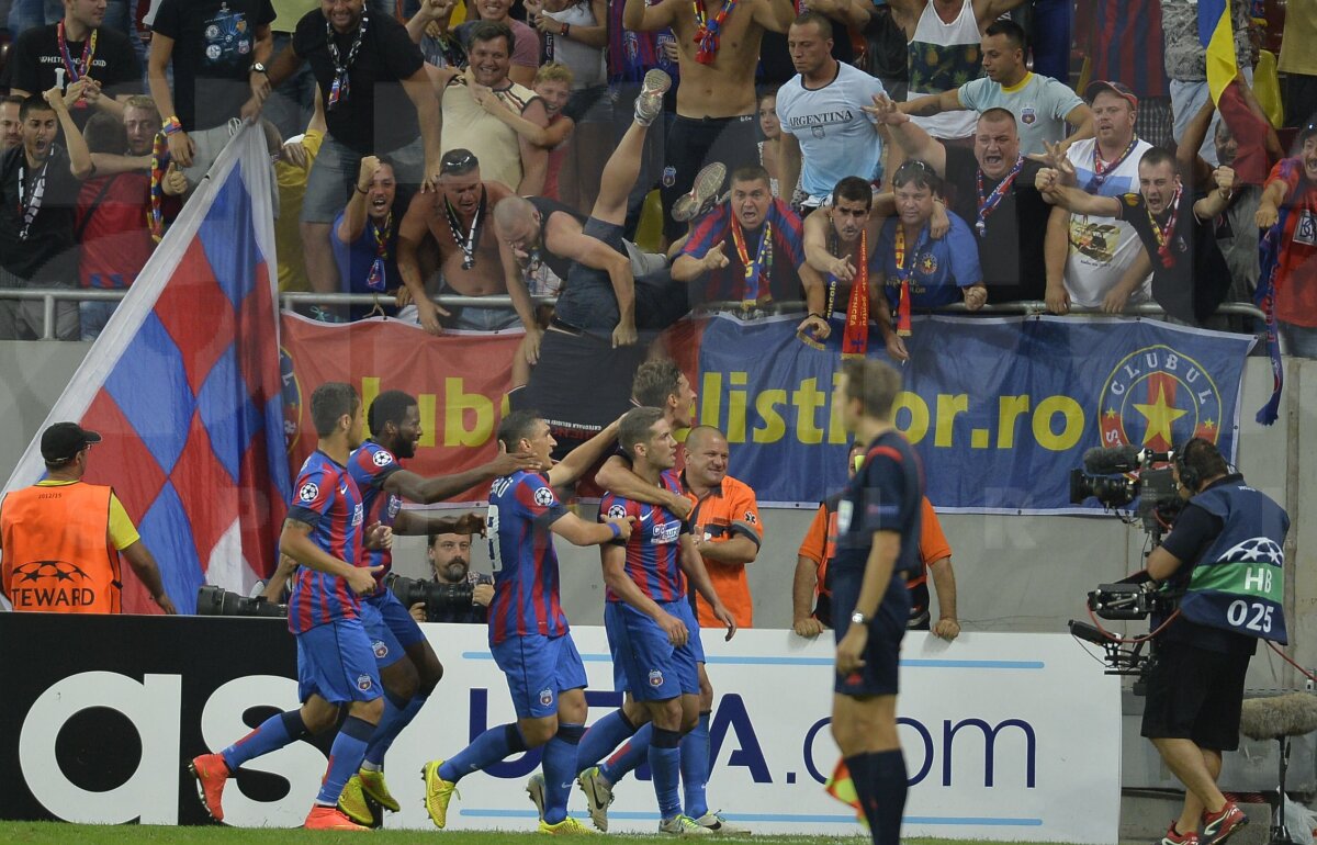 FOTO Momente de senzaţie care nu s-au văzut la TV! Cum s-a păcălit Cosmin Moţi la încălzire şi fanul Stelei care a uimit pe toată lumea :)