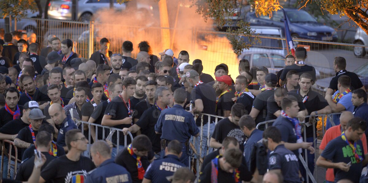 UPDATE FOTO Incidente la intrarea pe stadionul "Vasil Levski" » Fanii Stelei s-au bătut cu forţele de ordine
