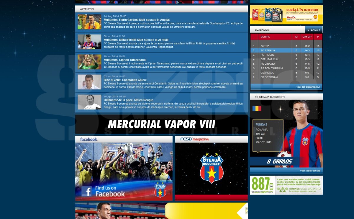 Amatorism în Ghencea » 9 jucători ai campioanei nu există pe site-ul oficial, iar un fost colaborator e încă "angajat" la Steaua