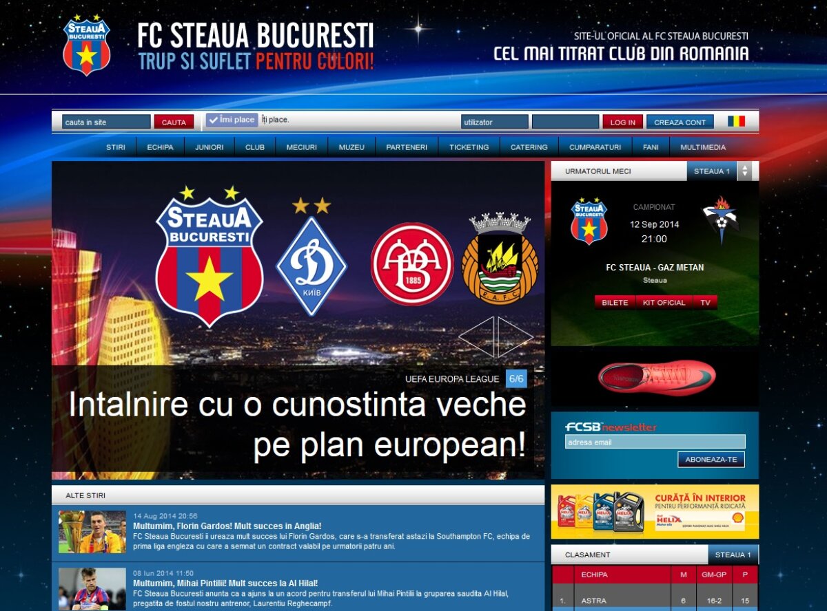 Amatorism în Ghencea » 9 jucători ai campioanei nu există pe site-ul oficial, iar un fost colaborator e încă "angajat" la Steaua
