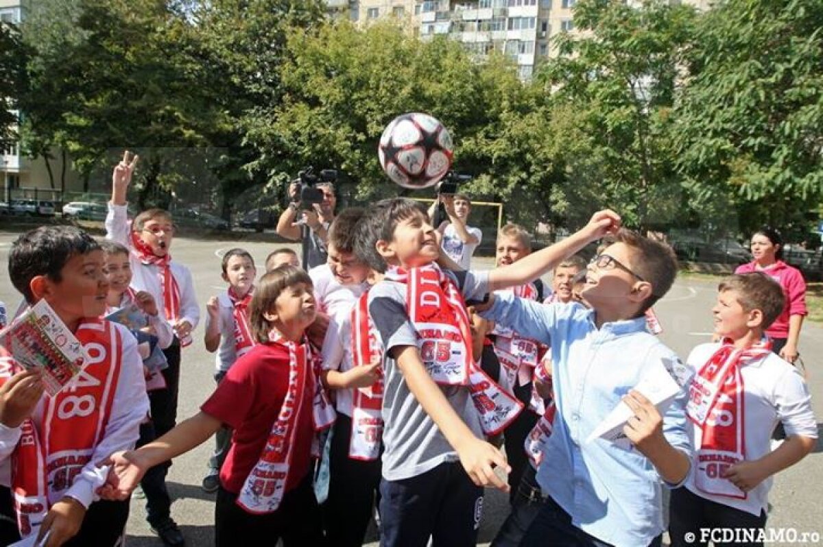 Dinamoviştii i-au învăţat fotbal pe puştii de la şcoala 51 din Capitală » A 8-a instituţie de învăţămînt bifată de roş-albi