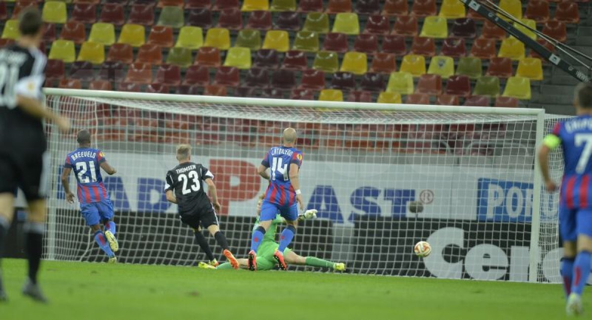 VIDEO+FOTO C-aşa-i în tenis » Dezolantă în prima repriză, Steaua a scăpat cu 0-0 la pauză, dar a umilit-o pe Aalborg pînă la final, 6-0!