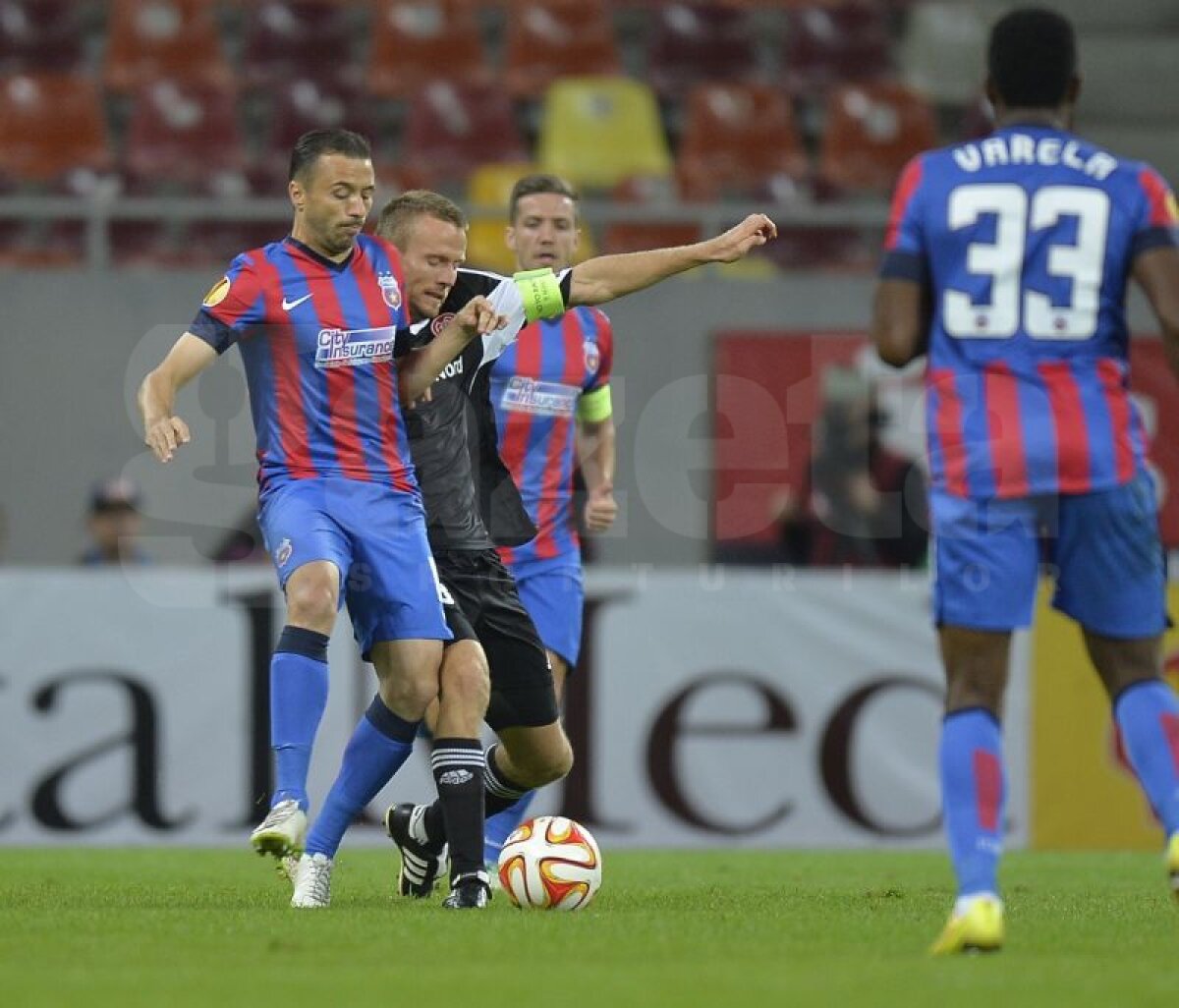 VIDEO+FOTO C-aşa-i în tenis » Dezolantă în prima repriză, Steaua a scăpat cu 0-0 la pauză, dar a umilit-o pe Aalborg pînă la final, 6-0!