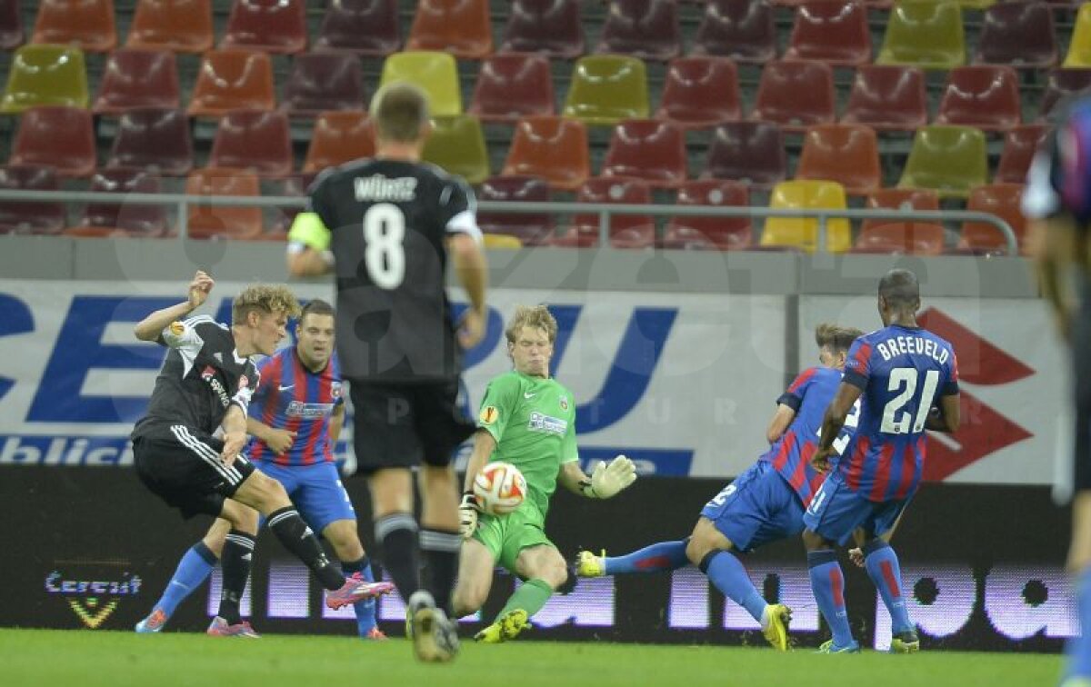 VIDEO+FOTO C-aşa-i în tenis » Dezolantă în prima repriză, Steaua a scăpat cu 0-0 la pauză, dar a umilit-o pe Aalborg pînă la final, 6-0!