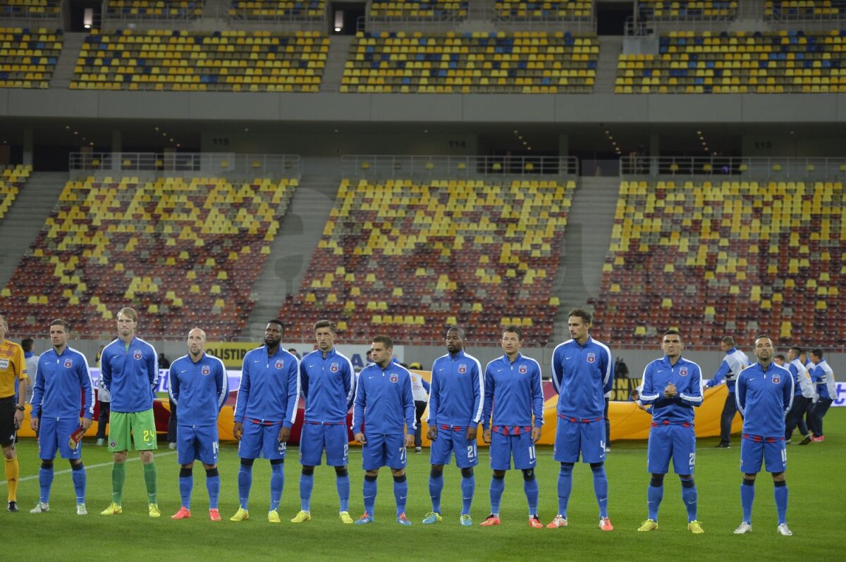 FOTO Fotbal doar pentru telespectatori » Cum a arătat Arena Naţională fără suporteri la Steaua - Aalborg