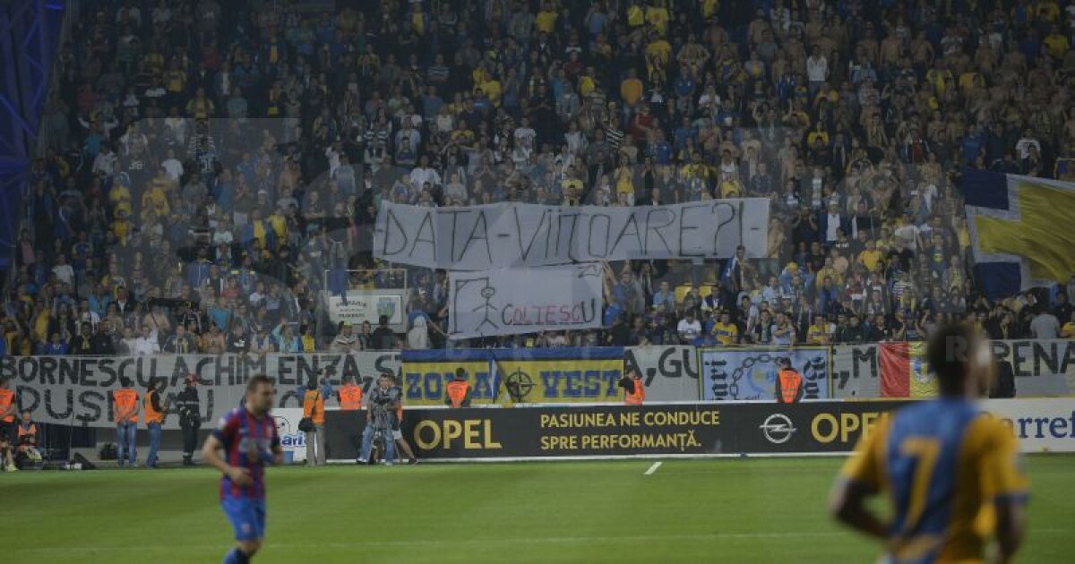 Ameninţat de ploieşteni » Banner şocant al fanilor Petrolului la adresa arbitrului Sebastian Colţescu!