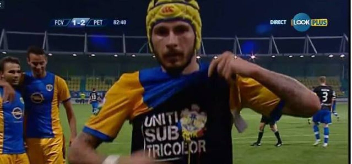 FOTO şi VIDEO Gest superb al lui Victor Astafei după prima reuşită din meciul cu Viitorul: "Sînt naţionalist, sînt patriot şi ţin cu România"