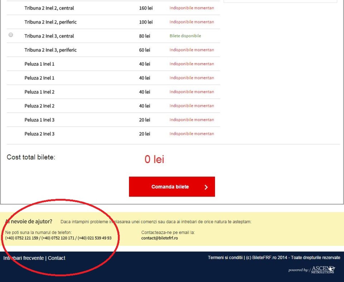 UPDATE Probleme înainte de România - Ungaria » Suporterii care vor să cumpere bilete sînt invitaţi să sune pe Lună: "Abonatul FRF nu poate fi contactat". Reacţia federalilor