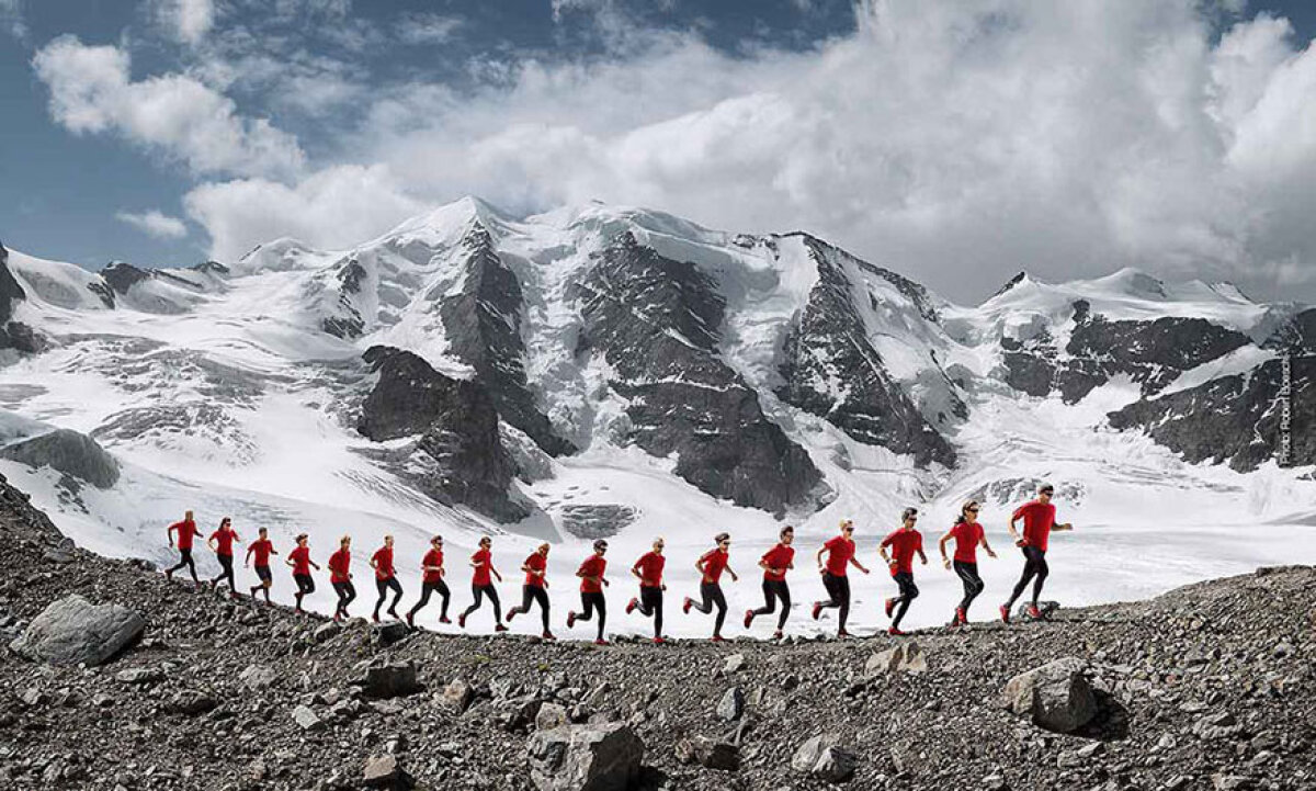 VIDEO şi FOTO Imagini fabuloase » Alpii "au luat foc" sub asediul a sute de alpinişti, într-un proiect fotografic grandios