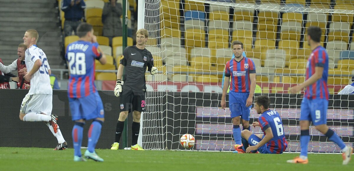 FOTO + VIDEO Dinamo Kiev - Steaua 3-1» Roş-albaştrii au pierdut, însă păstrează şanse reale de calificare