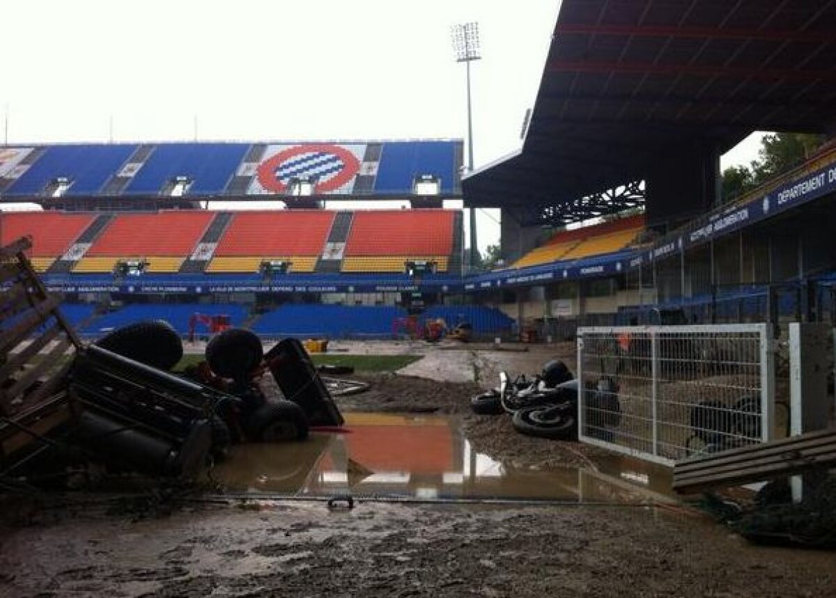 GALERIE FOTO Ploile torenţiale din Franţa fac ravagii! Stadionul unei foste campioane arată ca după bombardament