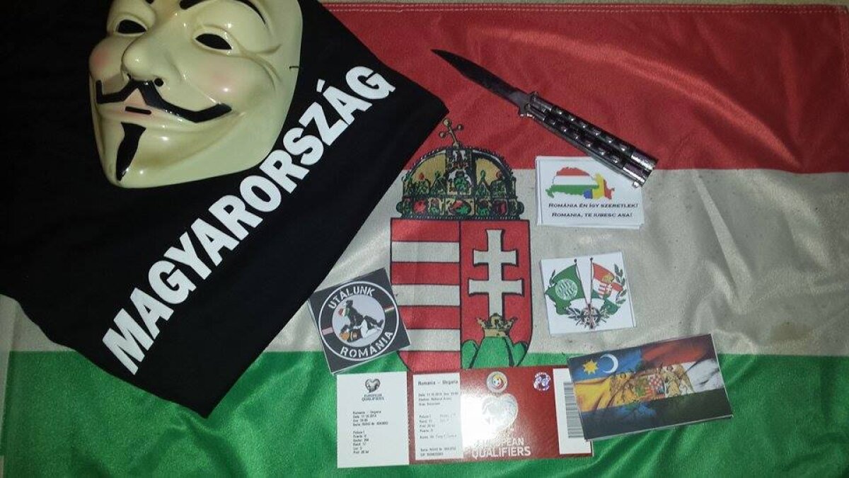 GALERIE FOTO Atenţie, UEFA! Huliganii maghiari se laudă că vin în România înarmaţi cu maşini de tocat şi cuţite!