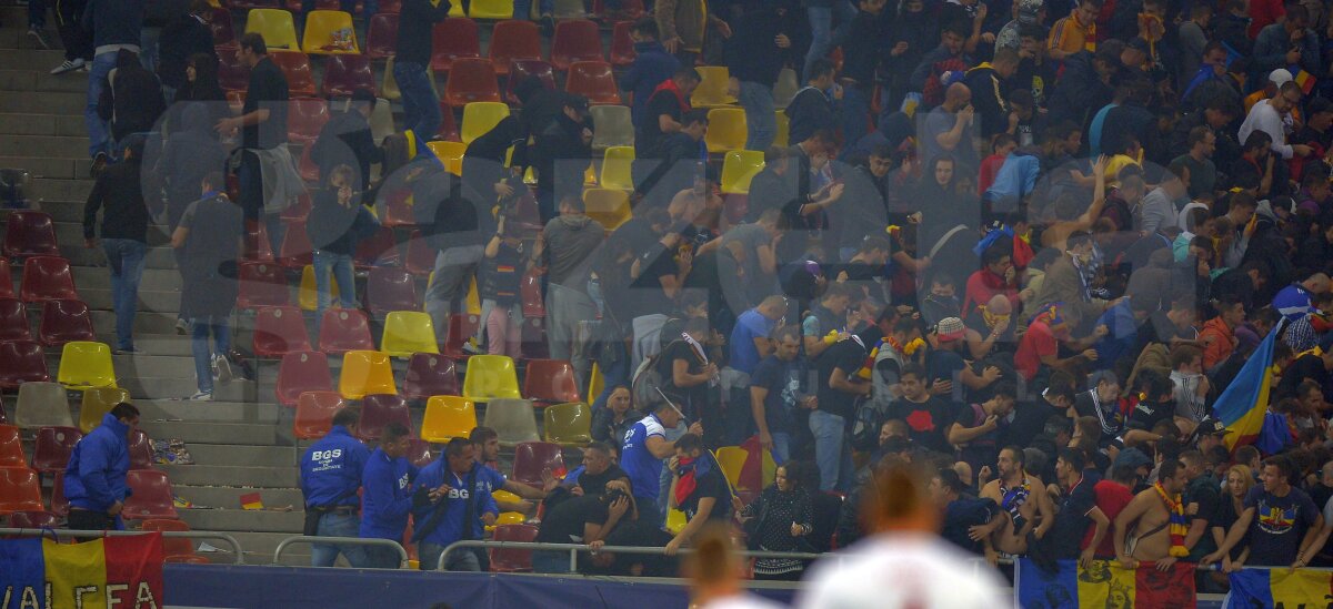 GALERIE FOTO Urmele măcelului! Incidente grave pe Naţional Arena! » Suporteri umpluţi de sînge, bătuţi de Jandarmerie şi firma de pază