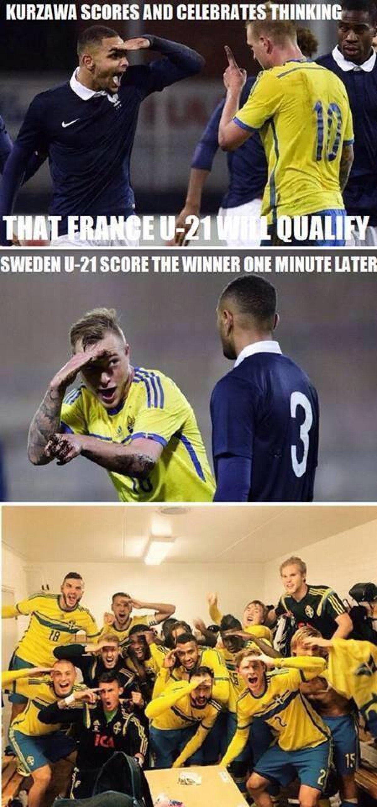 VIDEO&FOTO Cea mai tare bucurie! Francezii i-au luat la mişto, dar suedezii au răspuns pe măsură! ;)