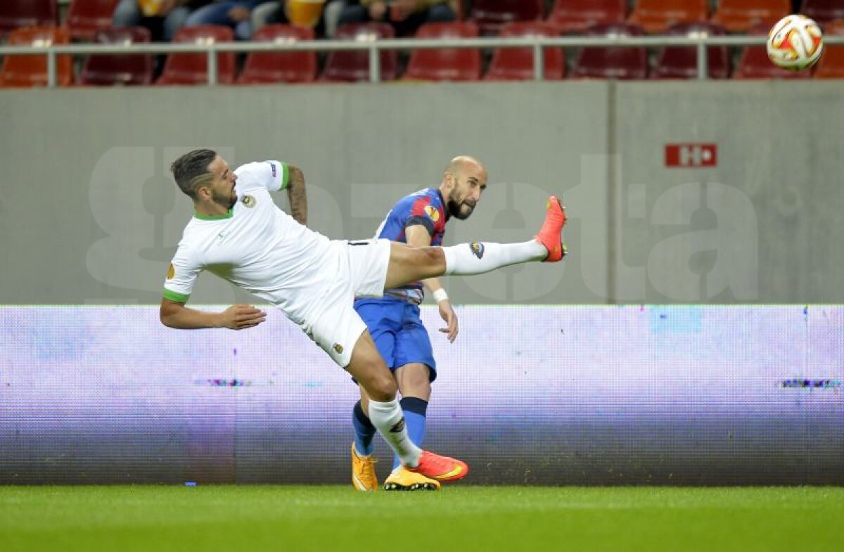 FOTO şi VIDEO Steaua urcă pe primul loc în grupa J din Europa League, după victoria în faţa lui Rio Ave, scor 2-1