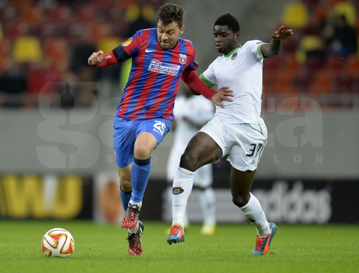 FOTO şi VIDEO Steaua urcă pe primul loc în grupa J din Europa League, după victoria în faţa lui Rio Ave, scor 2-1