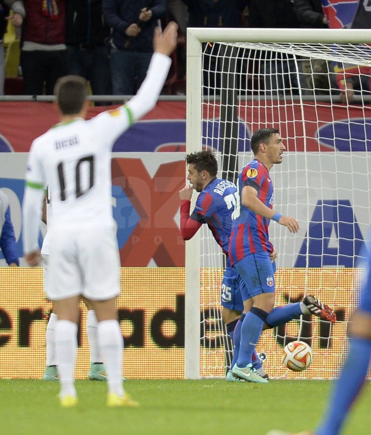 FOTO şi VIDEO Steaua urcă pe primul loc în grupa J din Europa League, după victoria în faţa lui Rio Ave, scor 2-1