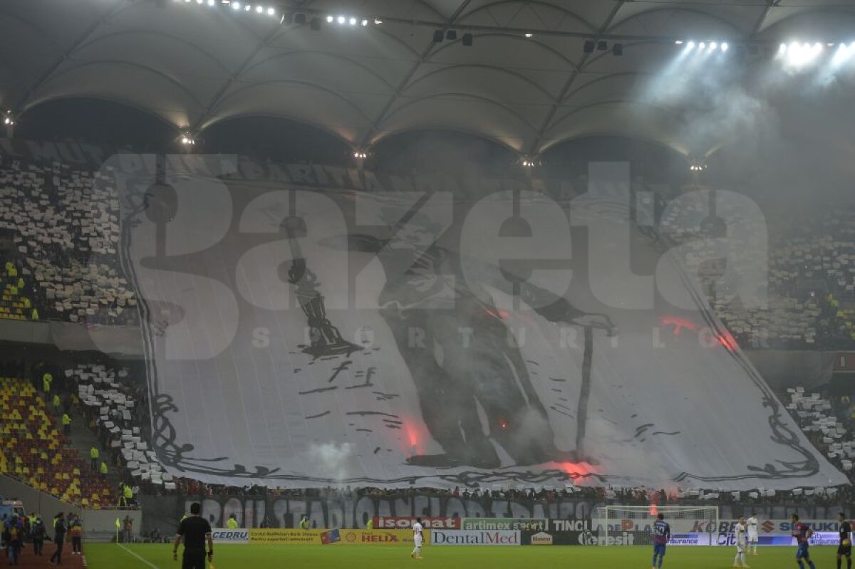 FOTO Atmosferă incendiară la derby » Coregrafii spectaculoase ale galeriilor