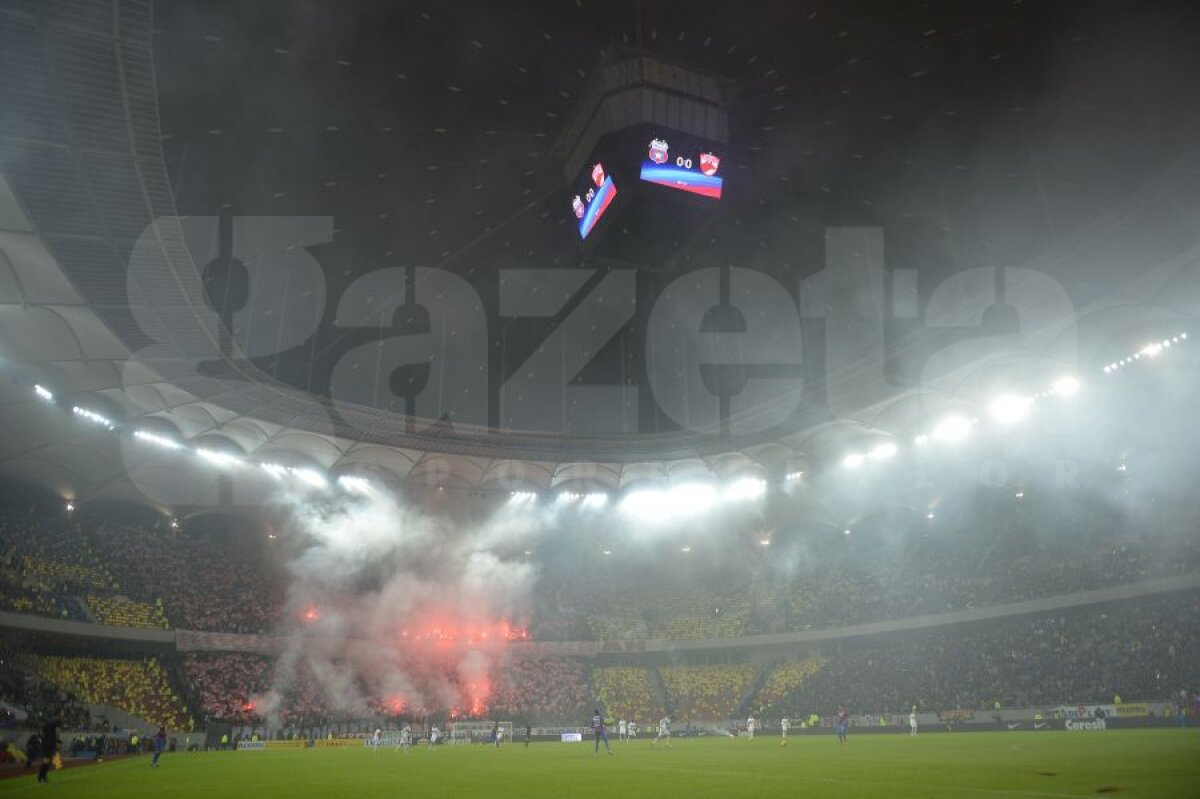 FOTO Atmosferă incendiară la derby » Coregrafii spectaculoase ale galeriilor