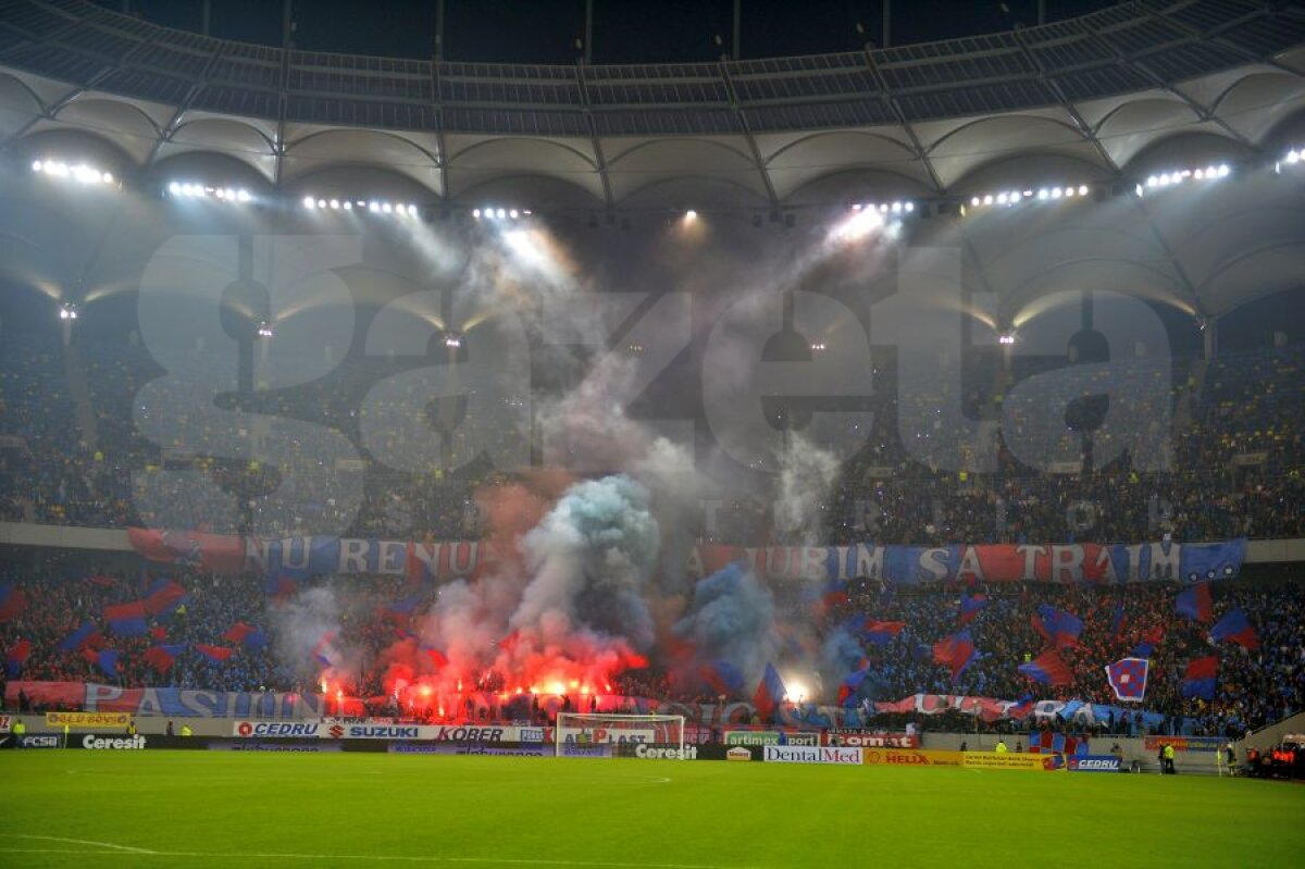 FOTO Atmosferă incendiară la derby » Coregrafii spectaculoase ale galeriilor