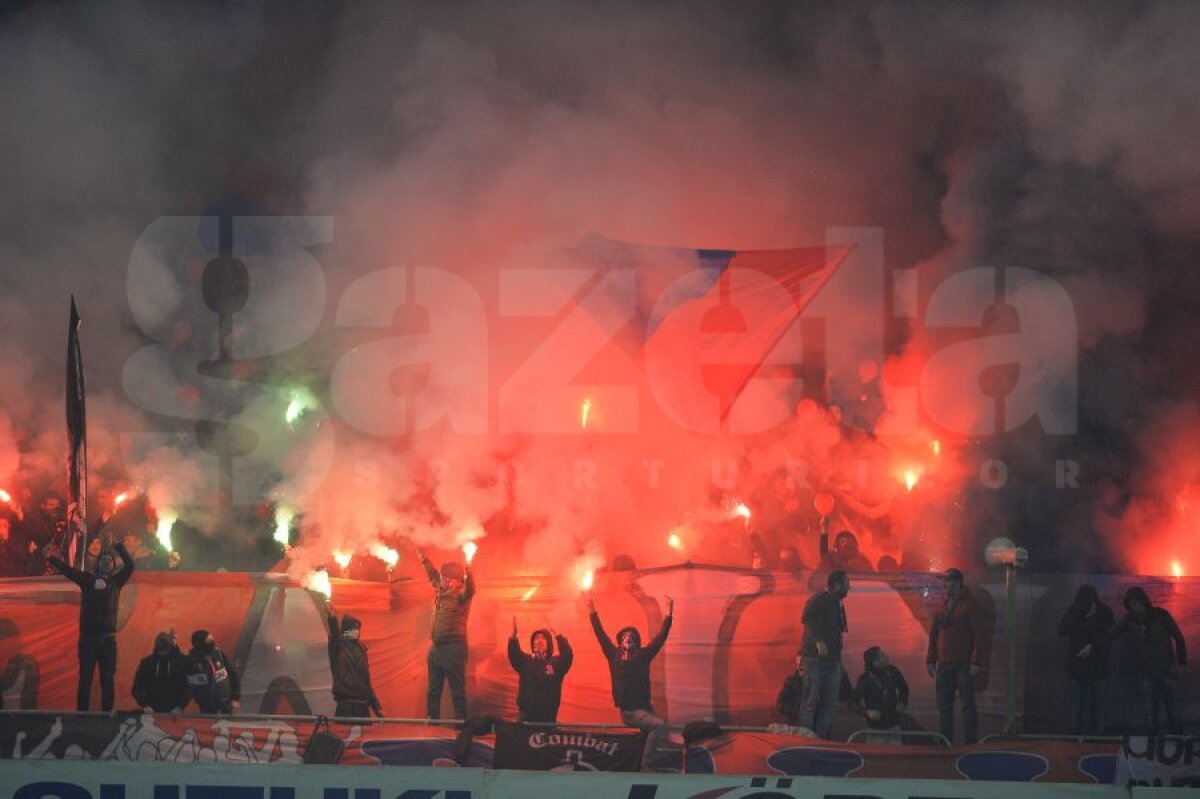 FOTO Atmosferă incendiară la derby » Coregrafii spectaculoase ale galeriilor