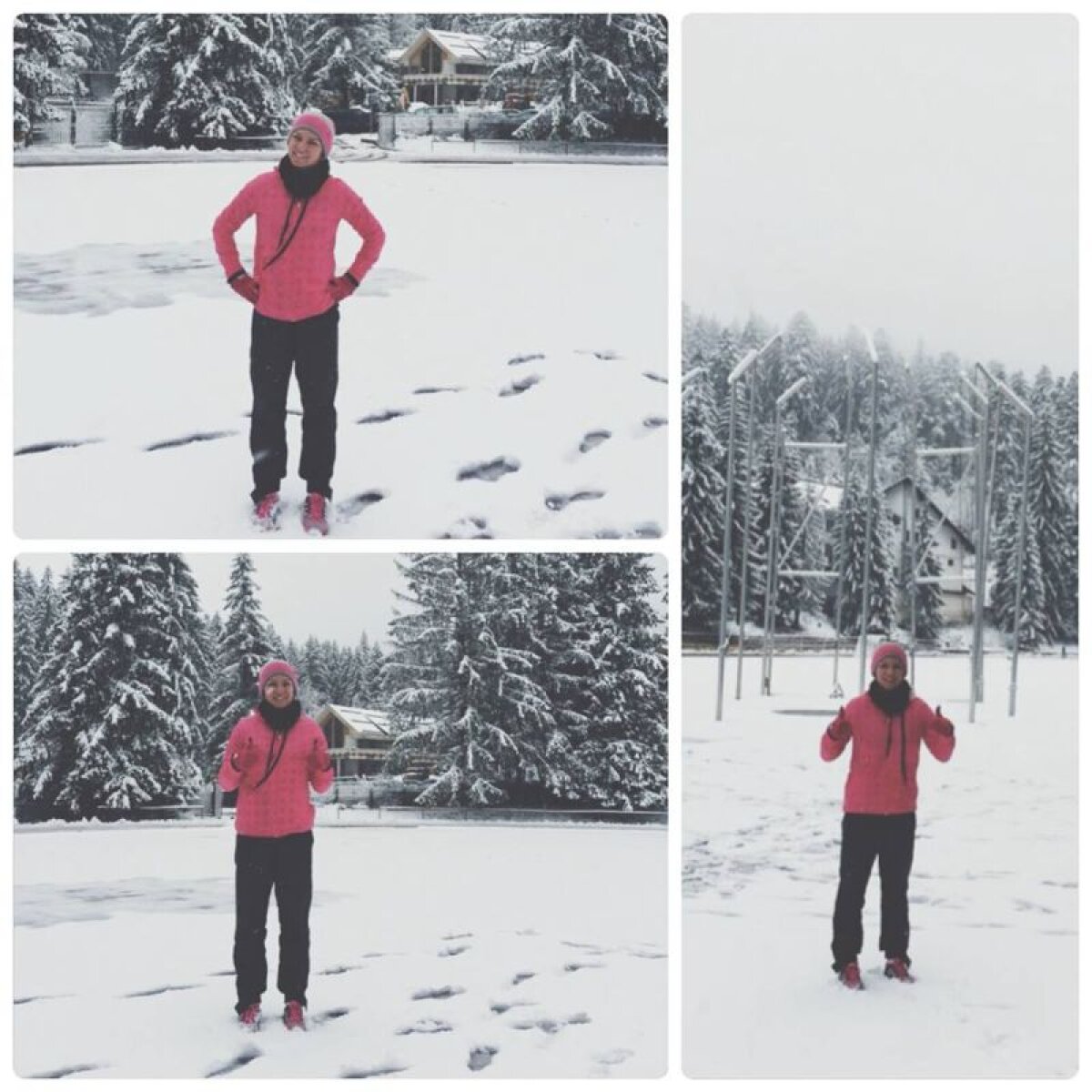 FOTO Iarna nu-i ca vara! Simona Halep se pregăteşte în zăpadă pentru un nou sezon
